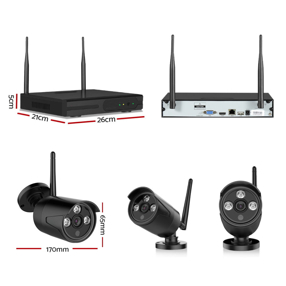 1080P 8CH Wireless Security Camera NVR Video
