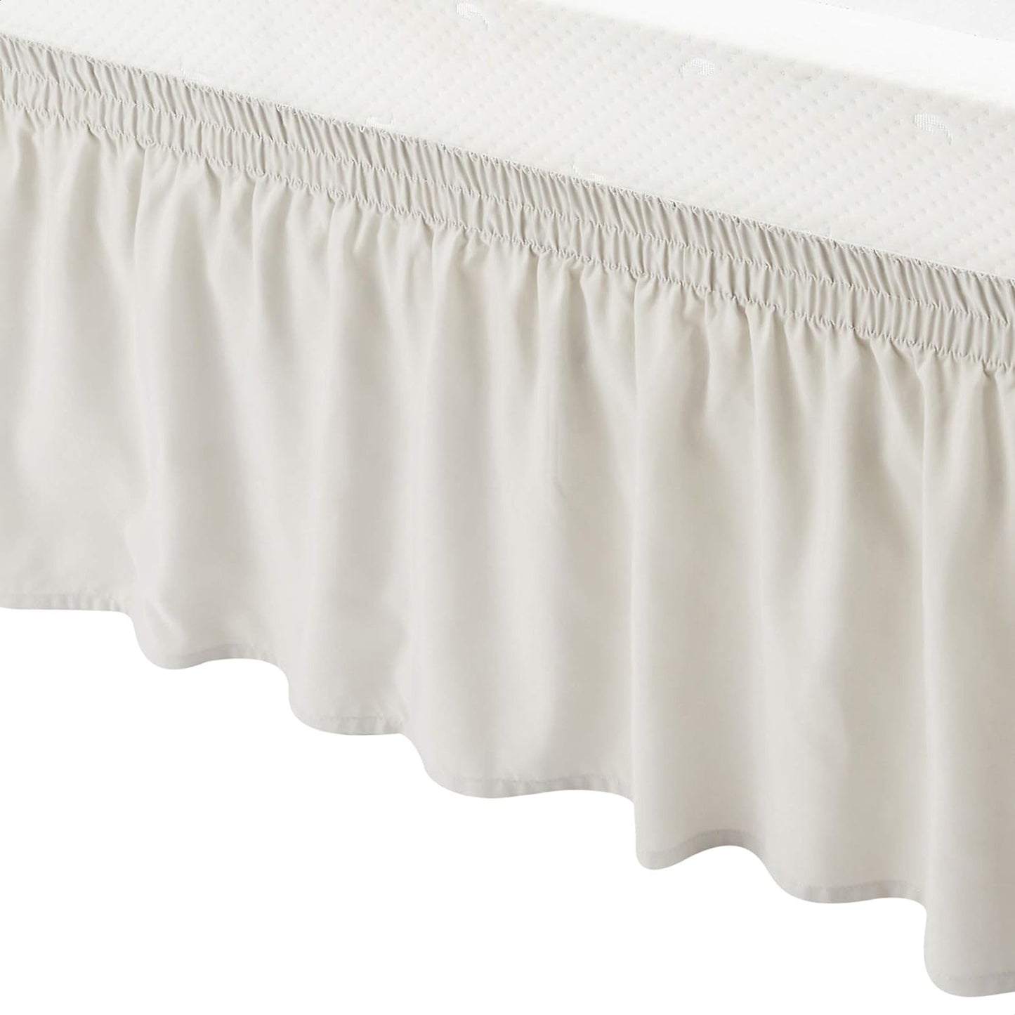 Microfibre Lightweight Elegantly Styled Ruffled Bed Skirt - Light Grey