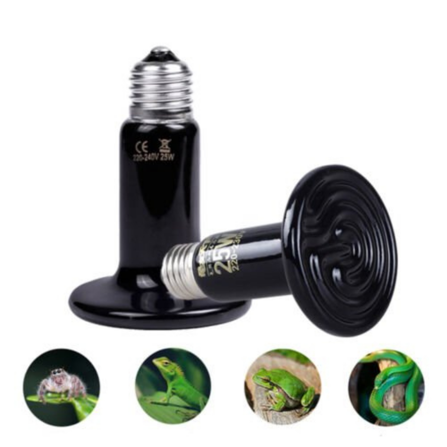 50 to 200W Infrared Ceramic Reptile Heat Emitter Bulb E27 Pet Heating Lamp