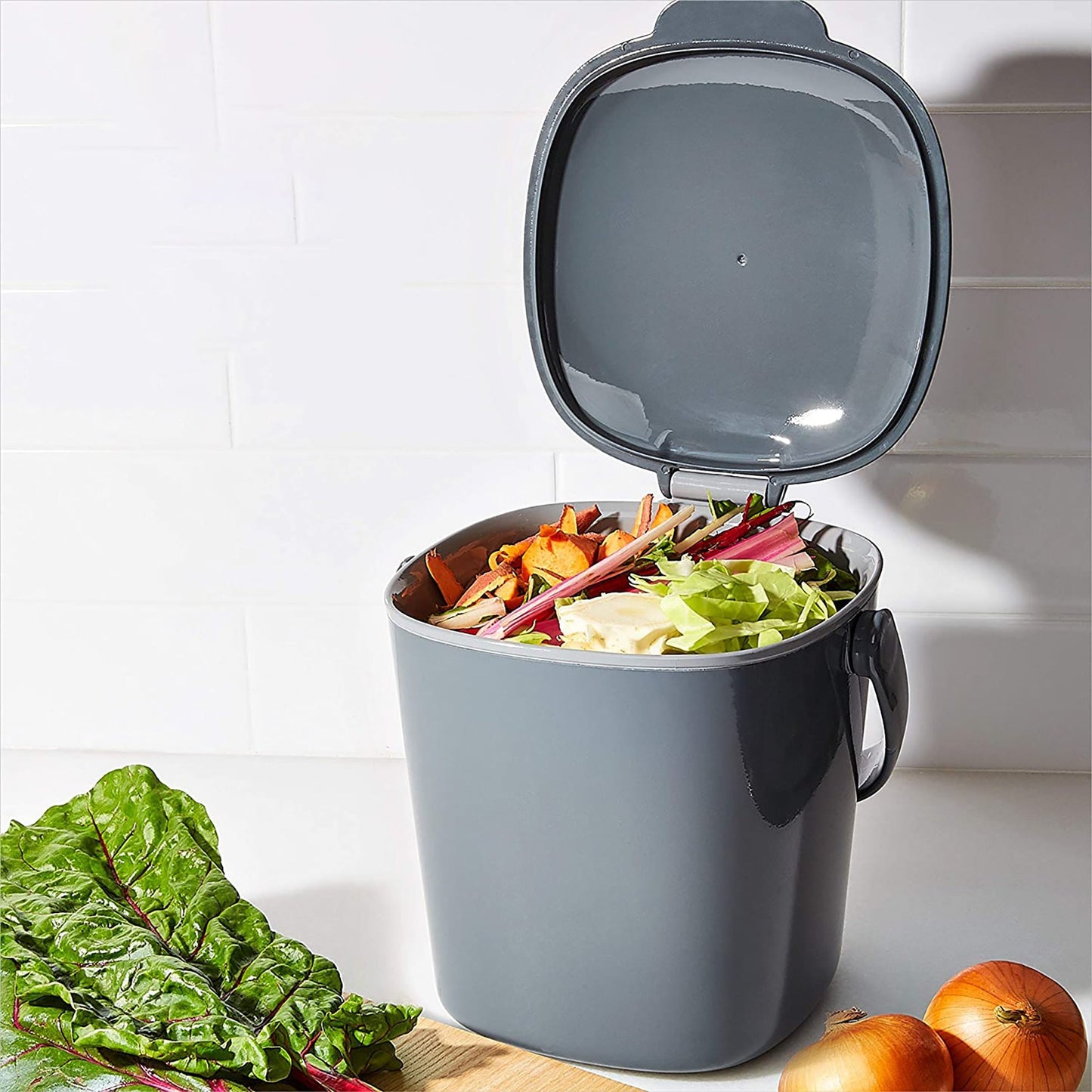 Easy Clean Compost Bin 2.83 Litre - Grey