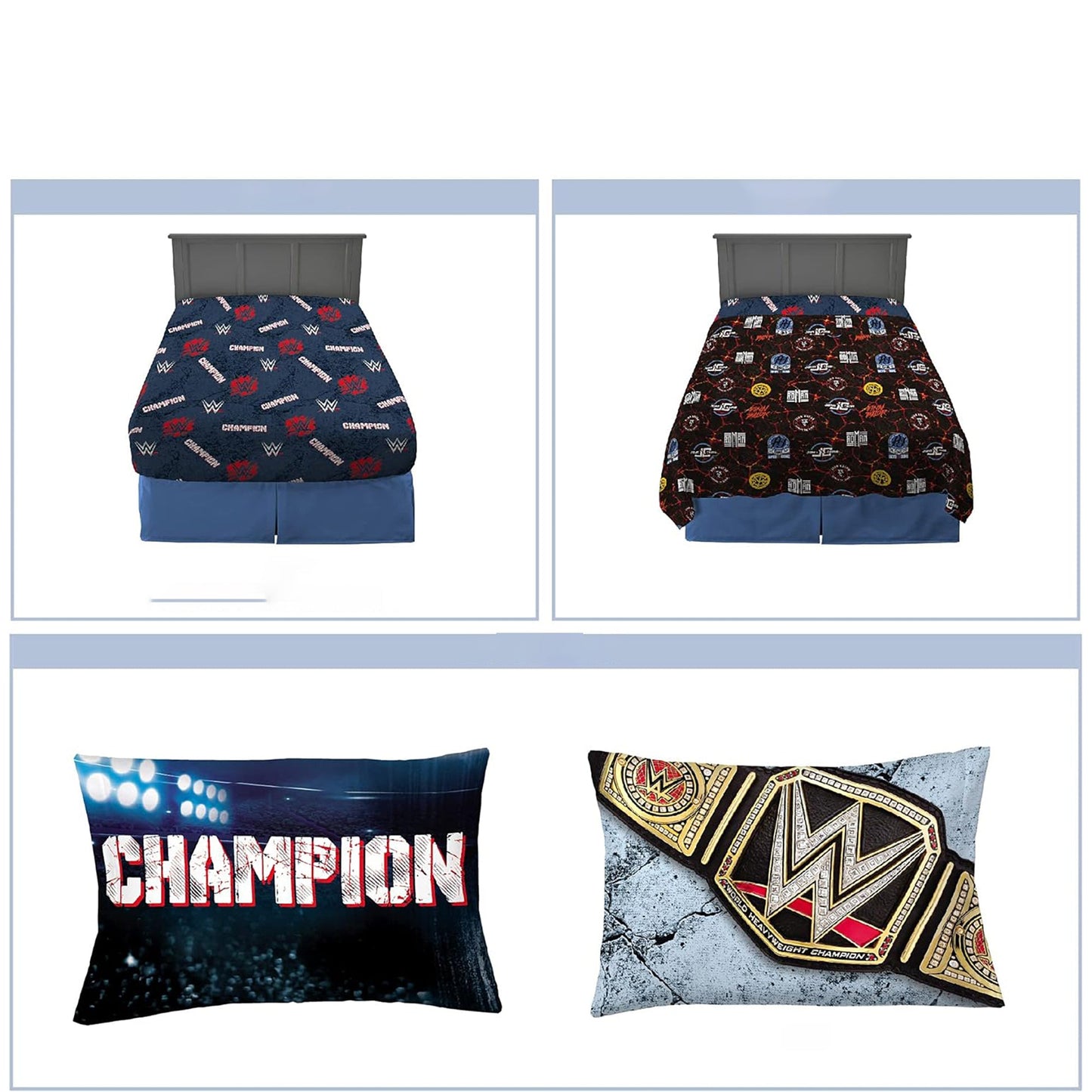 Kids Bedding Super Soft Microfibre Bed Sheet Set - Wwe Super Stars