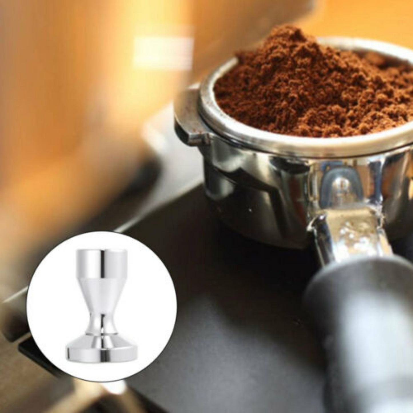 51MM Coffee Tamper Polished Stainless Steel Espresso Barista Tool