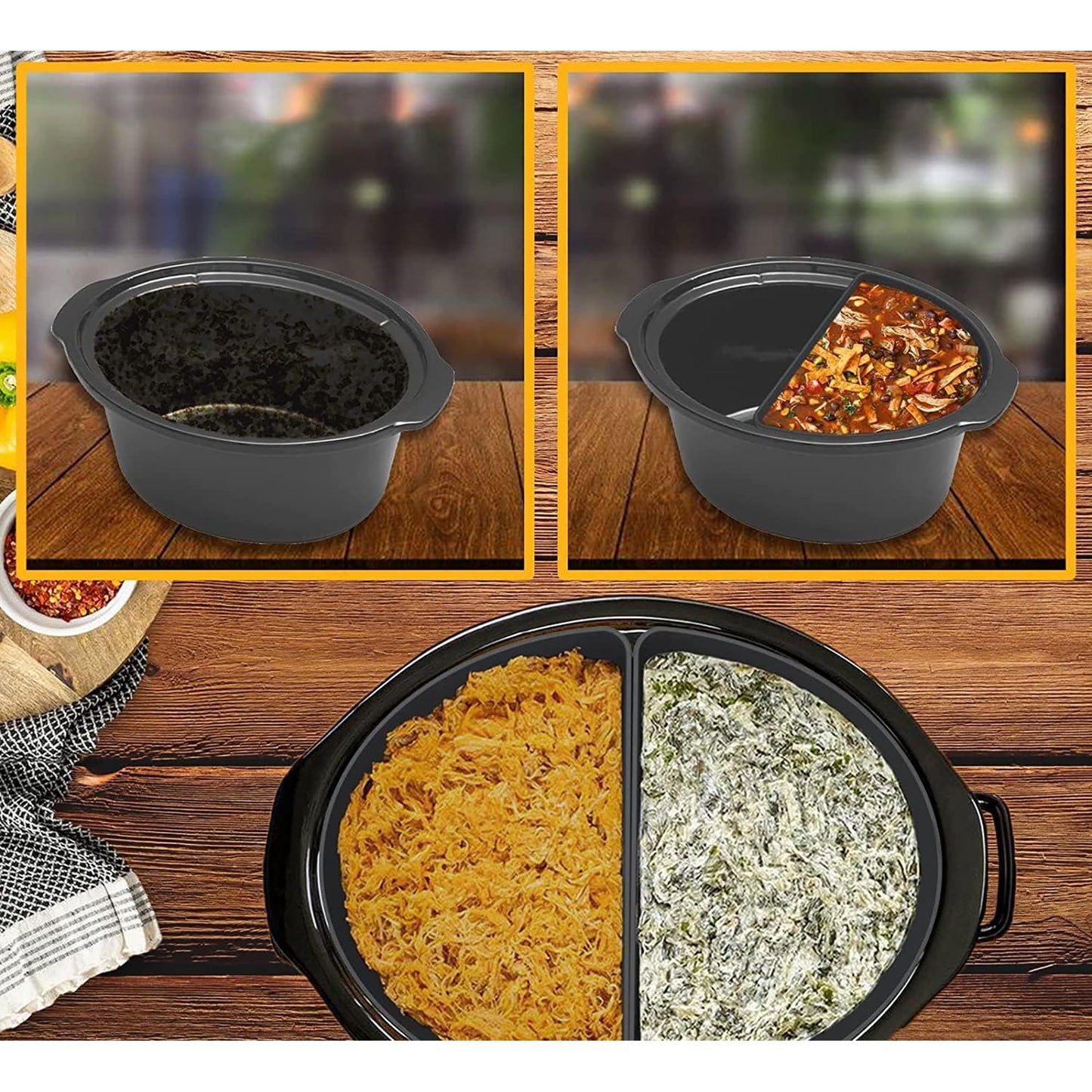 Dishwasher Safe BPA Free Reusable Silicone Slow Cooker Liner for Crock Pot