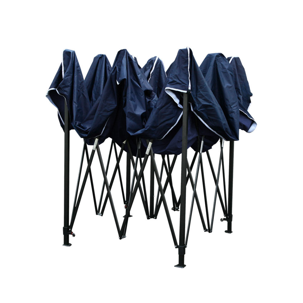 Gazebo Pop Up Marquee Outdoor Wedding Tent Kit Navy - 3x3m