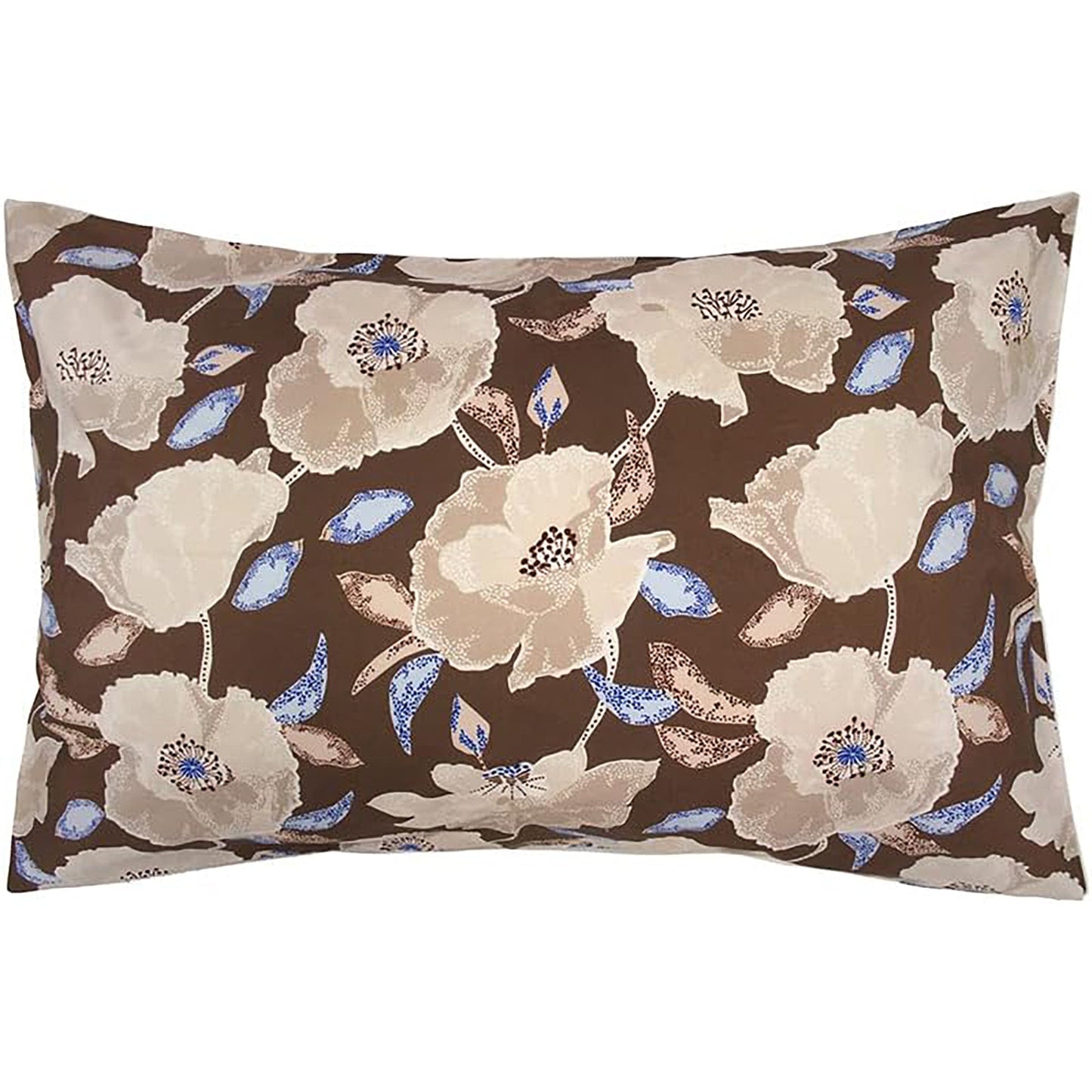 Faith Cotton Quilt Cover Set Queen - Floral Brown Beige