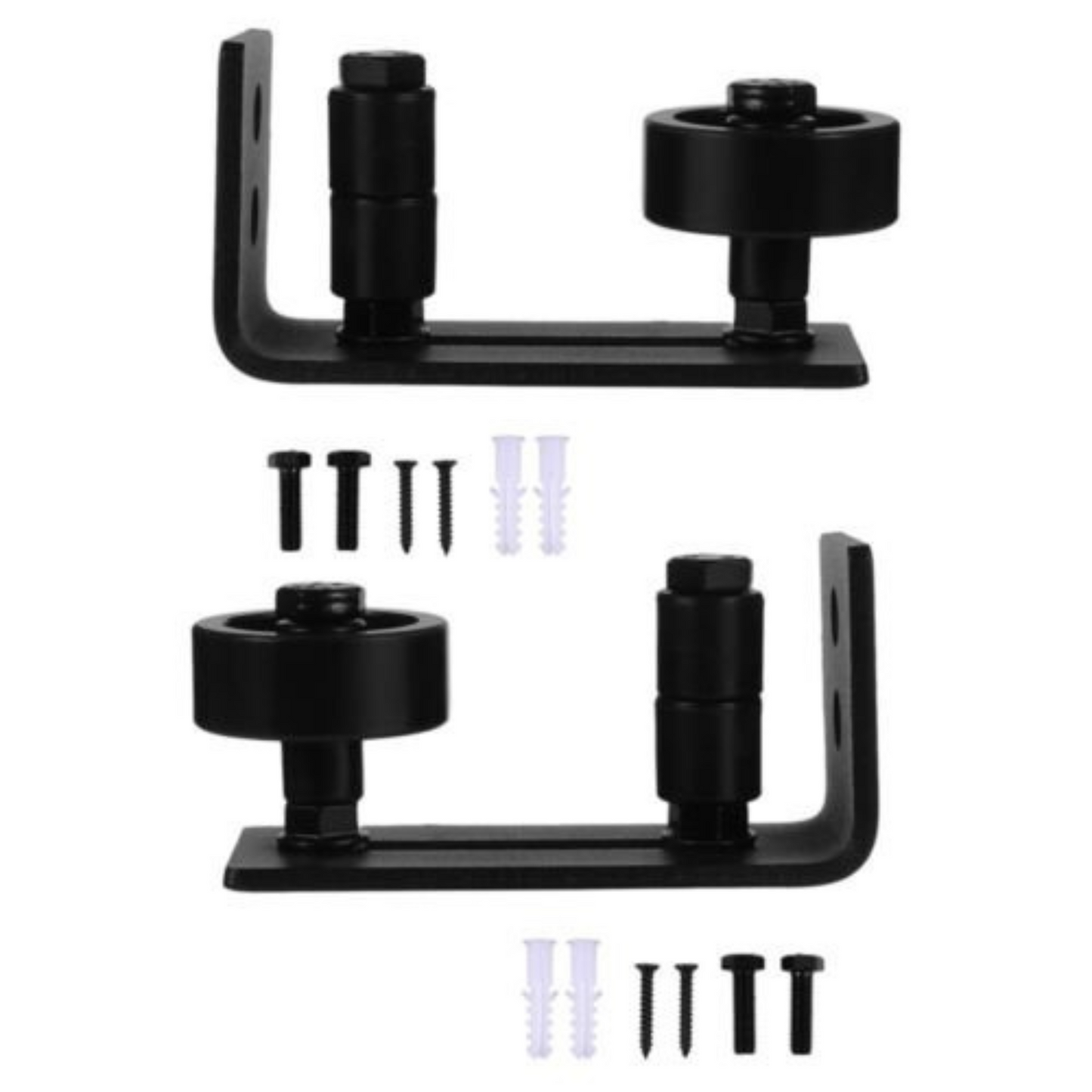 Adjustable Barn Door Sliding Hardware Wall Mount Floor Guide Roller