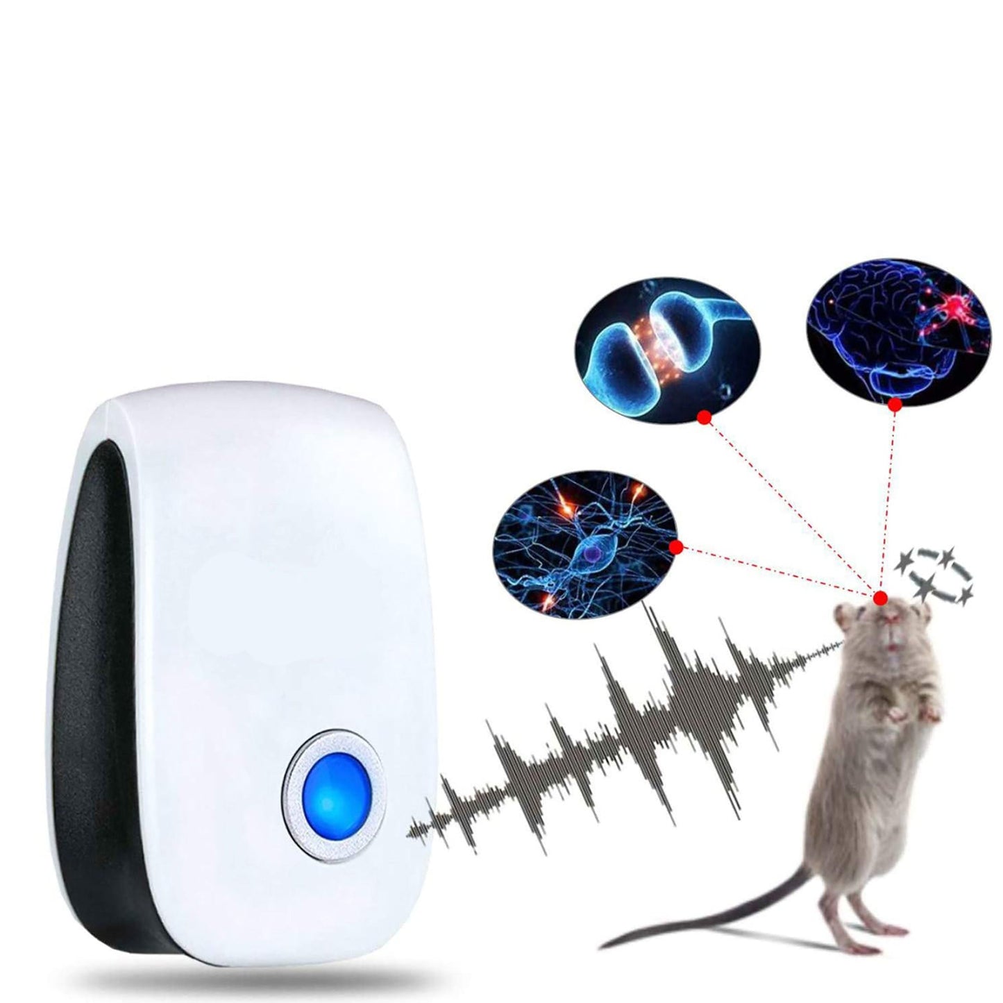 Unscented Electronic Ultrasonic Pest Repellent Indoor - White