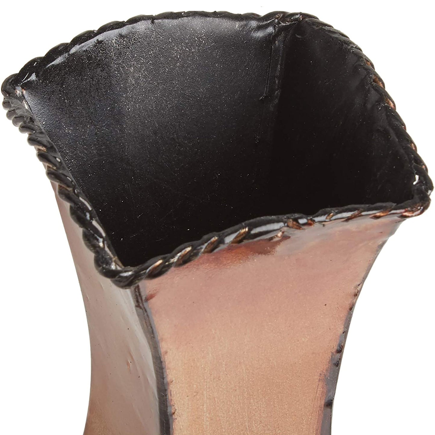 Decorative Embossed Metal Floral Pattern Flower Vase - 17 Inch