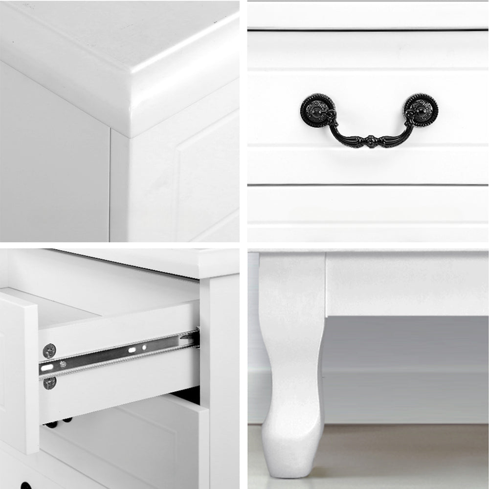Chest of Drawers Tallboy Dresser Table Bedside Storage Cabinet Bedroom