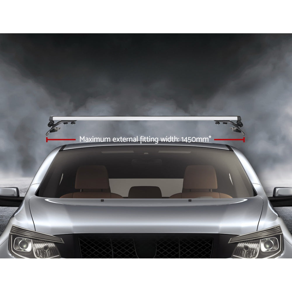 Universal Car Roof Rack Cross Bars Aluminium Carrier Silver - 1450mm