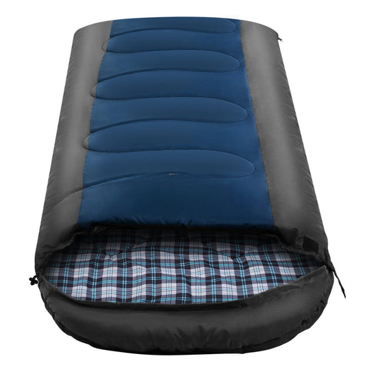 Sleeping Bag Camping Hiking Tent Winter Thermal Comfort - Navy