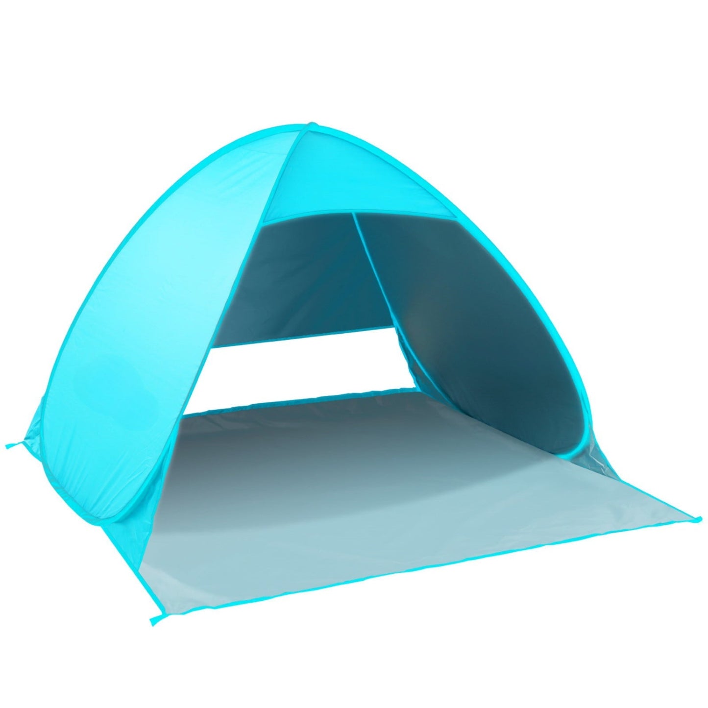 Pop Up Beach Tent Camping Hiking Shade Shelter Blue - Fits 3 Person