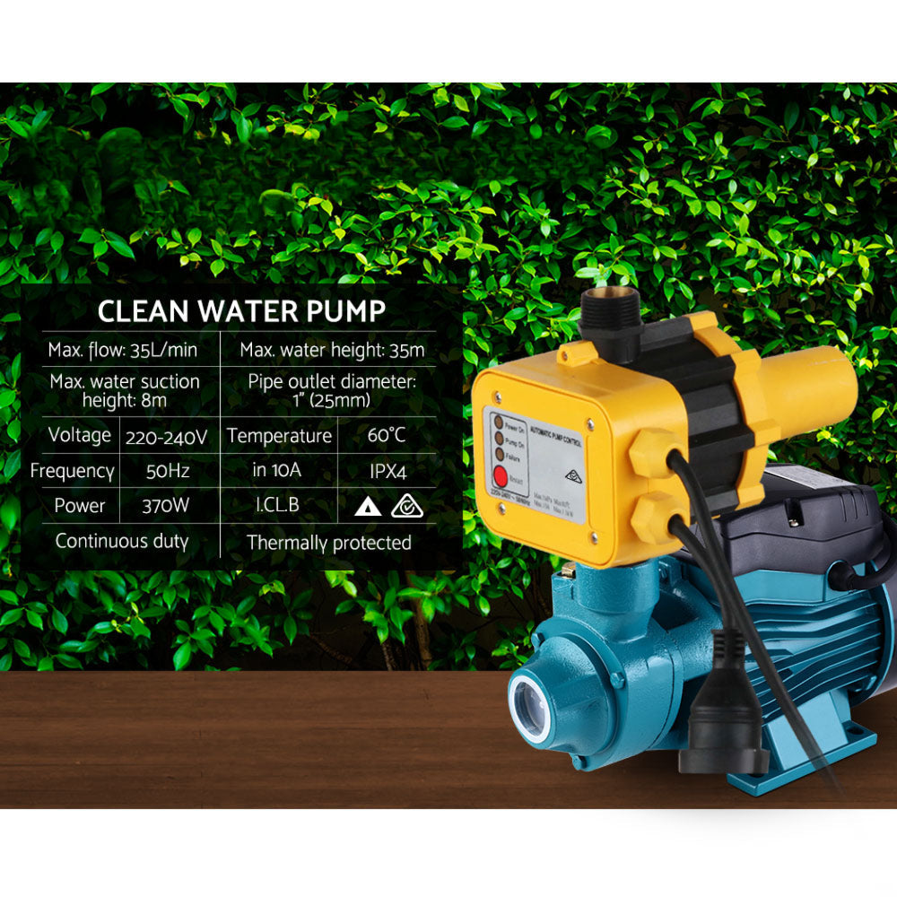 Auto Peripheral Pump Controller Clean Water Garden Irrigation Yellow - QB60