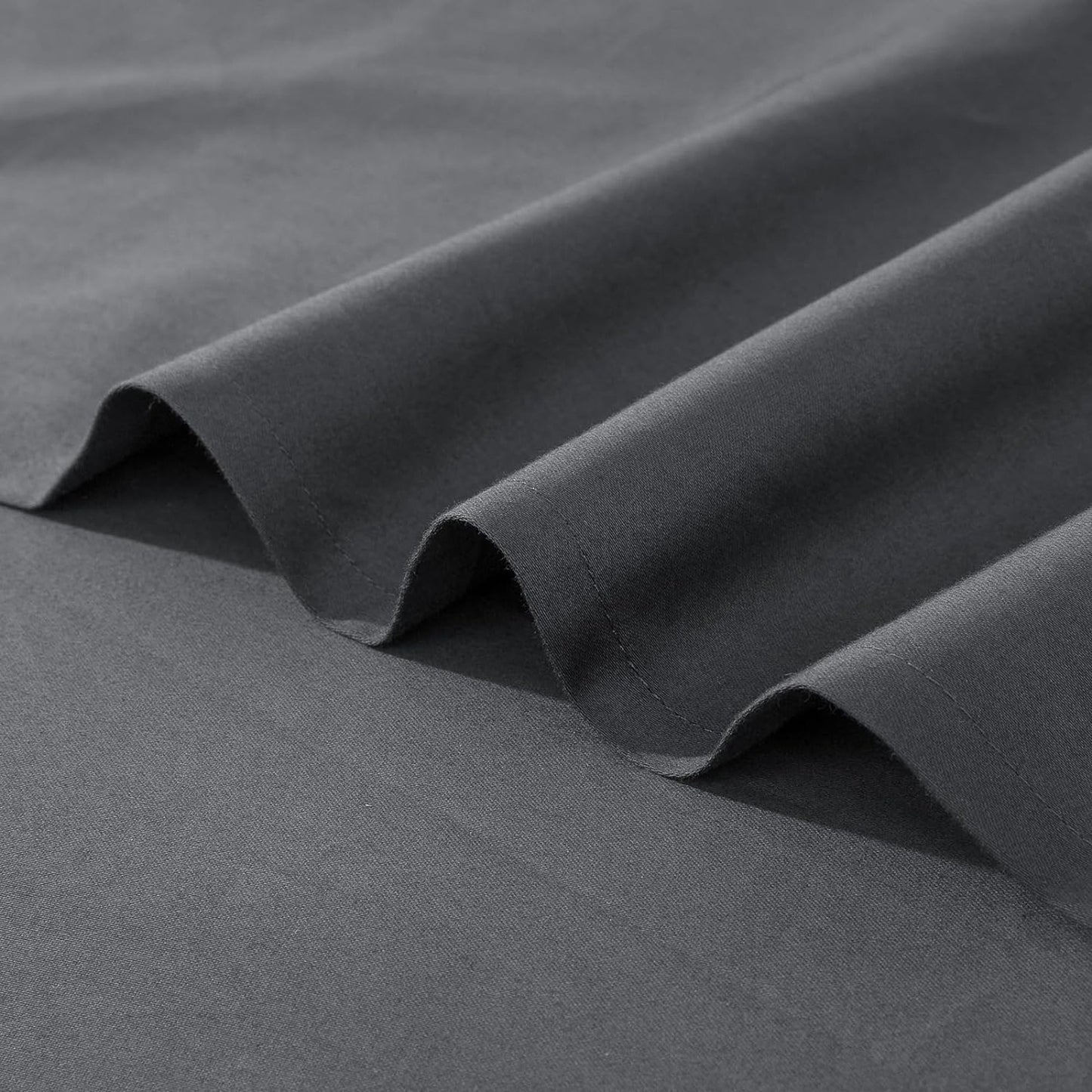 500TC Soft and Luxurious 100% Cool Breathable Cotton Flat Sheet - Charcoal