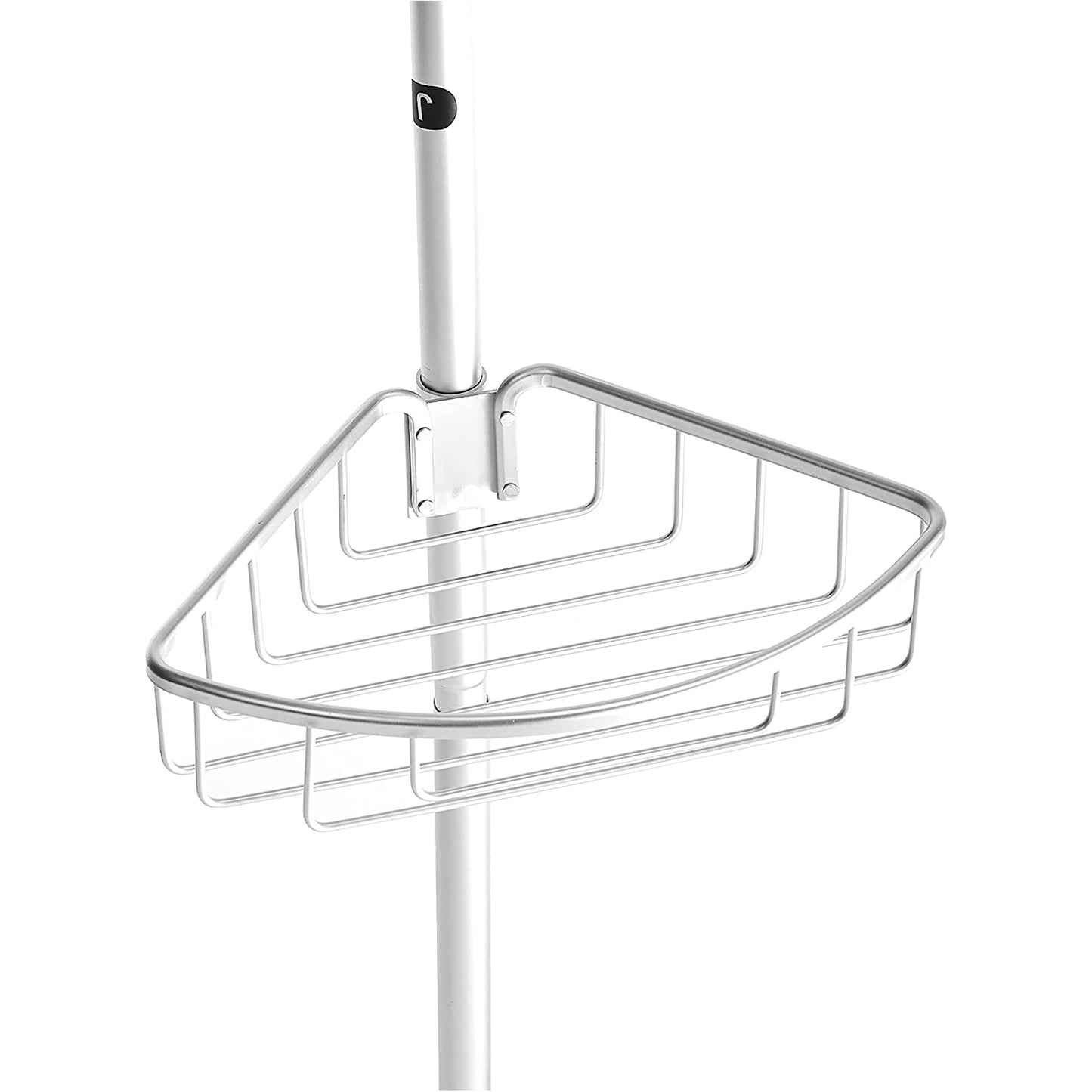 Corner Shelf Organizer Rack Tension Shower Caddy - Matte Aluminum