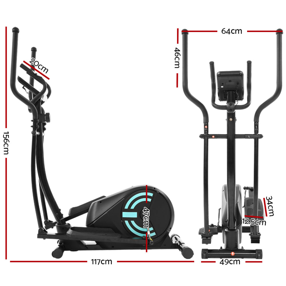 Exercise Bike Elliptical Cross Trainer Bicycle Home Gym Fitness Machine - 117cm x 156cm x 49cm