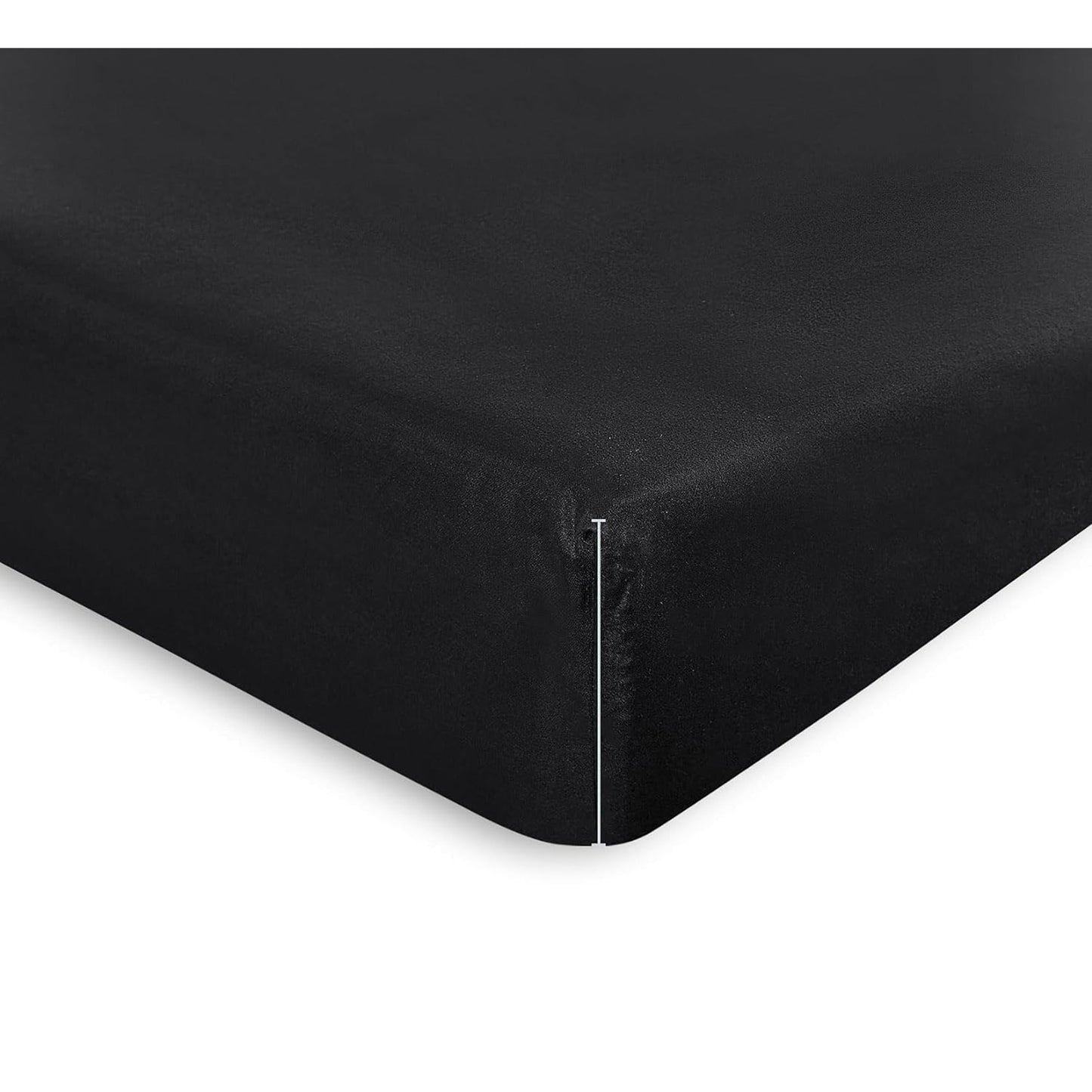 1000TC Ultra Soft Microfibre Extra Deep Fitted Sheet Set - Black