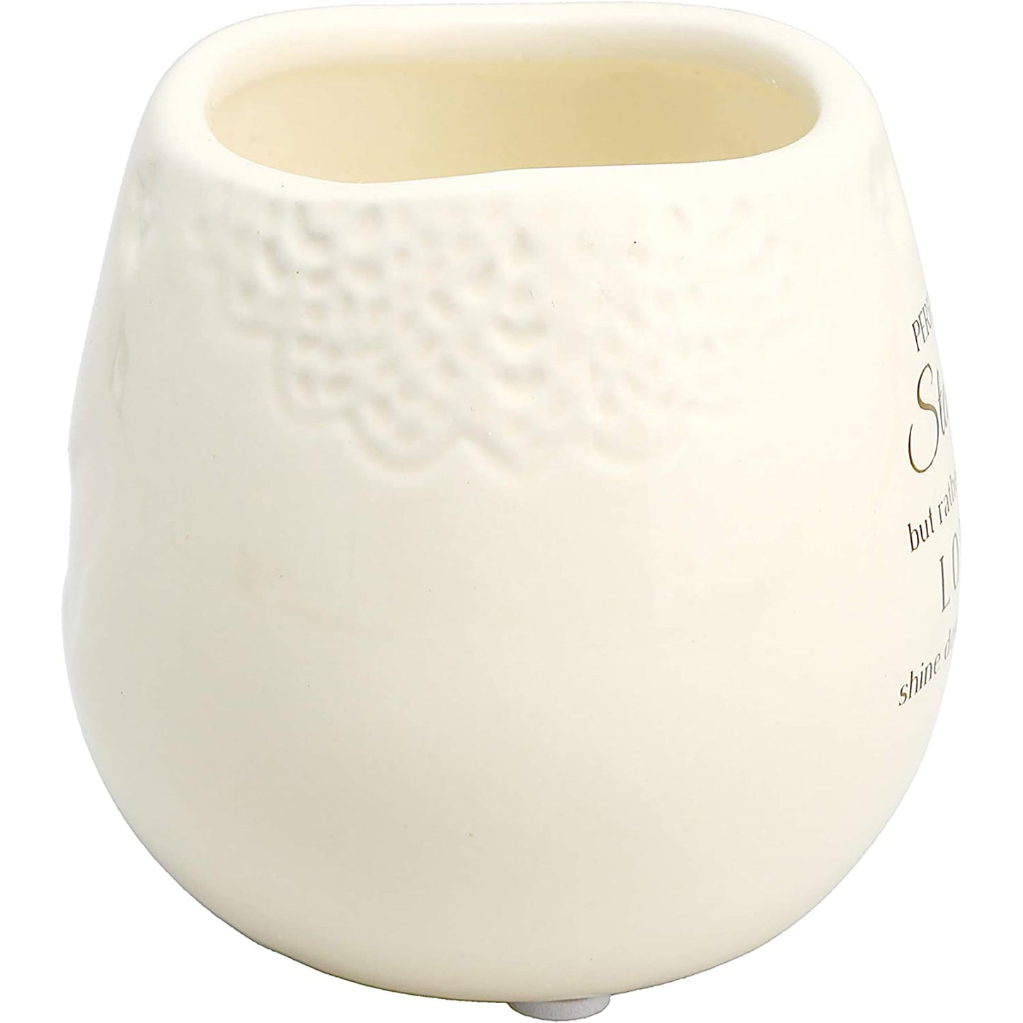 Soy Wax Filled Ceramic Vessel Candle Holder 8 oz - White