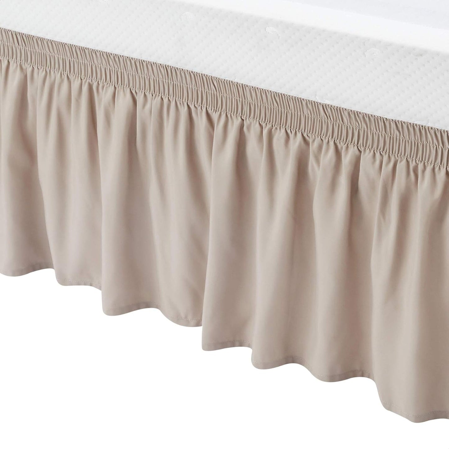 Microfibre Lightweight Elegantly Styled Ruffled Bed Skirt - Taupe