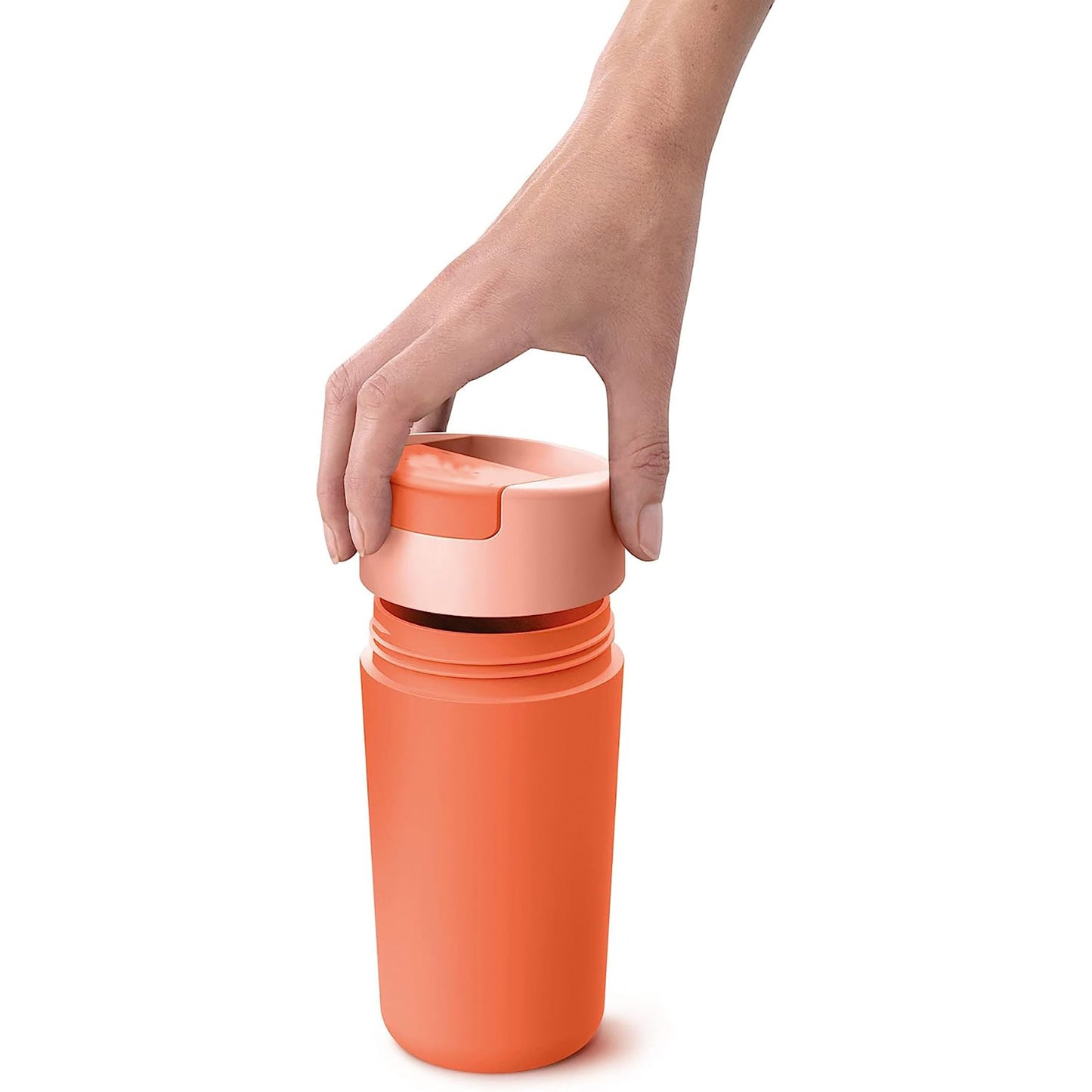 Leak Proof Sipp Travel Mug with Flip Top Cap 454 ml - Coral