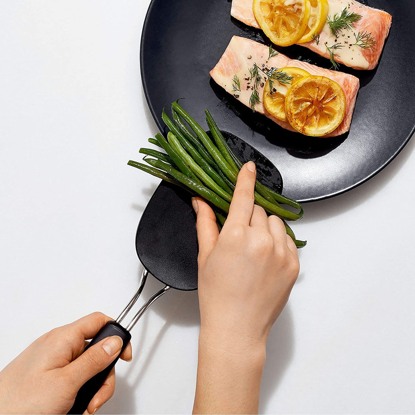 Nylon and Stainless Steel Flexible Turner Large - Black