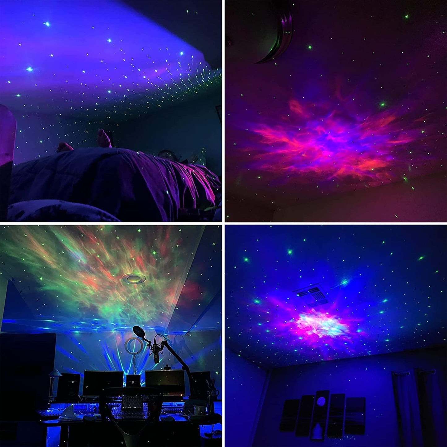Sitting Galaxy Adjustable Projector Night Light with Timer and Remote Control Room Decor