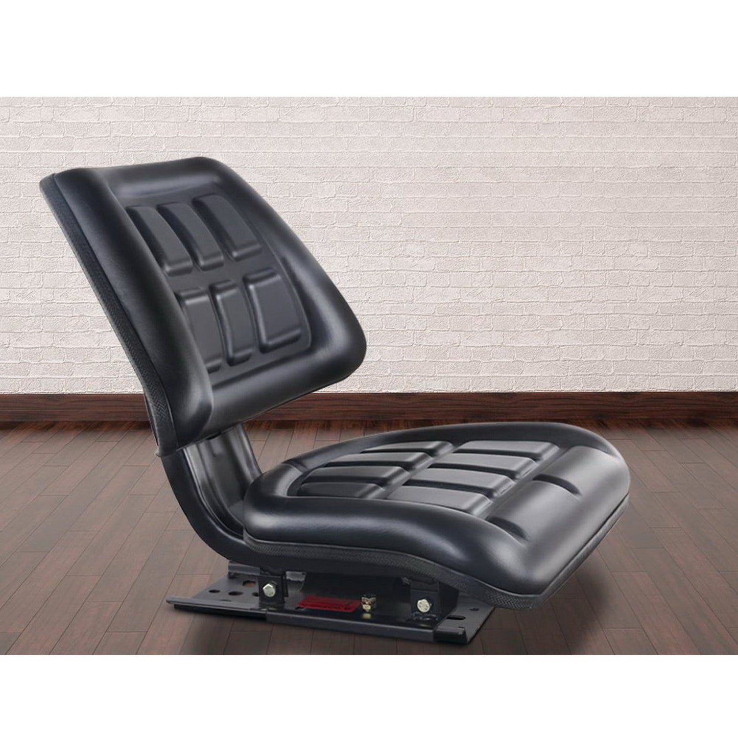 Truck Vehicle Car PU Leather Adjustable Tractor Seat - Black