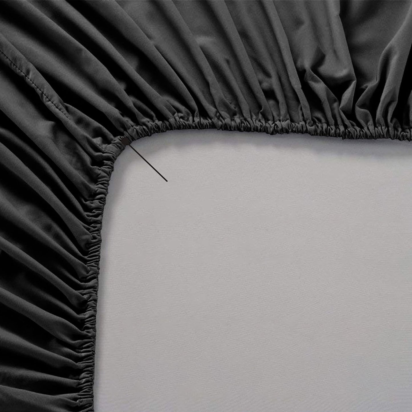 Soft Comfort Breathable Extra Deep Pocket Bed Sheet Set - Black