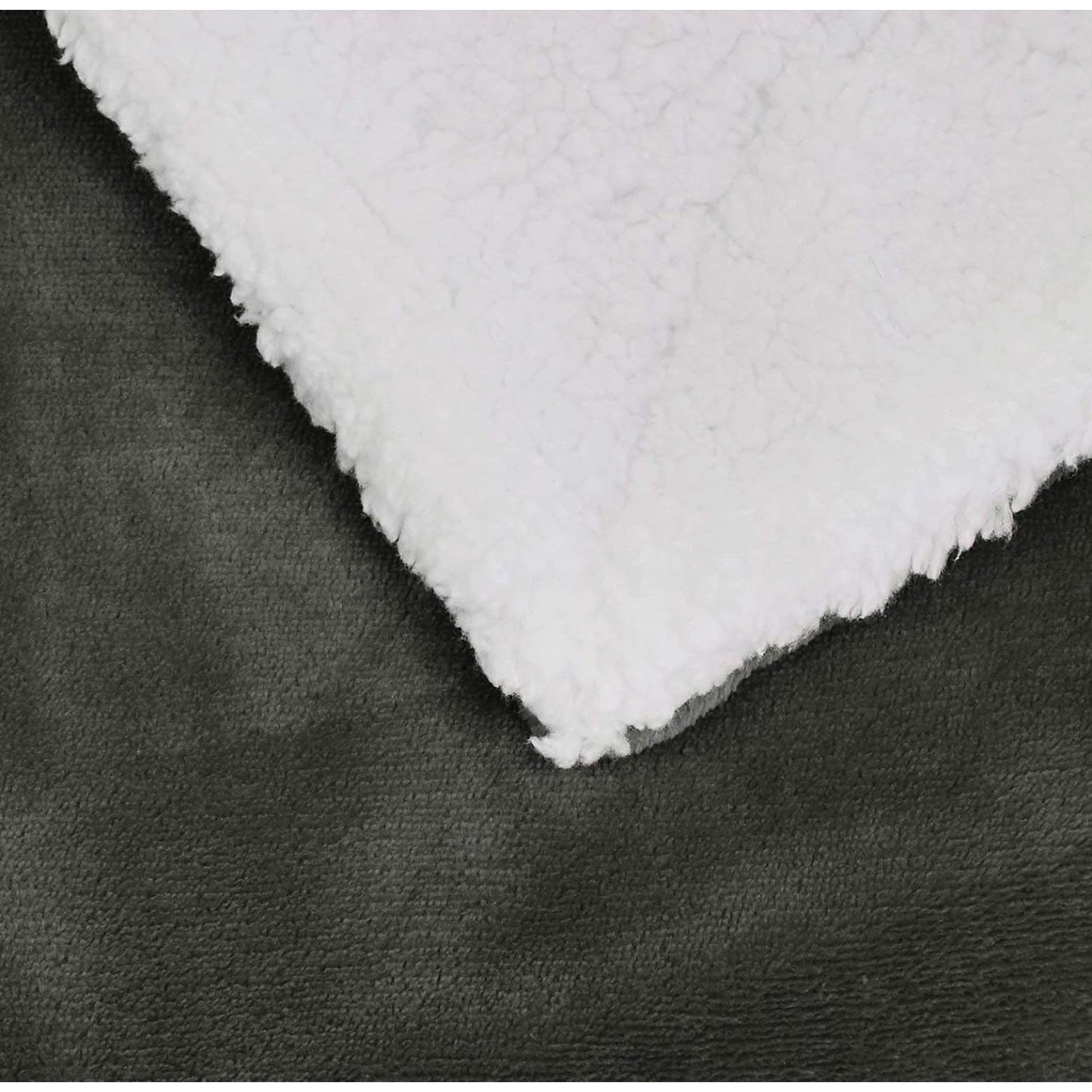 Ultra-Soft Micromink Sherpa Blanket - Charcoal