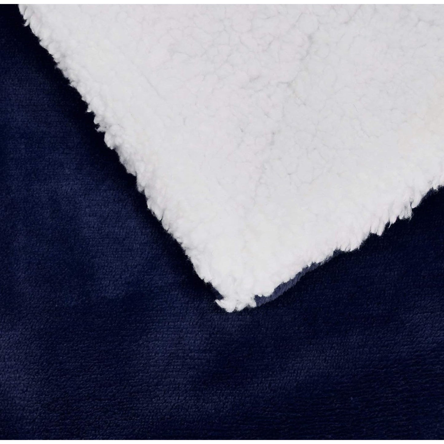 Ultra-Soft Micromink Sherpa Blanket - Navy Blue