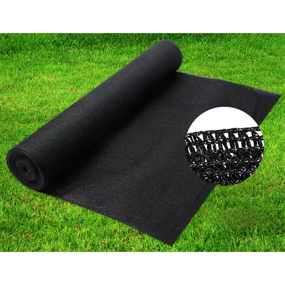 Sun Shade Cloth Sail Roll Mesh Garden Outdoor Black - 1.83x50m