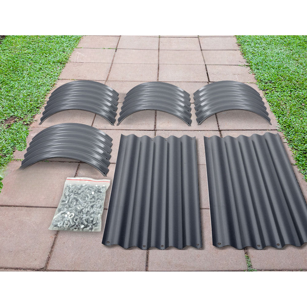 160X80X42CM Galvanised Raised Garden Bed Steel Instant Planter