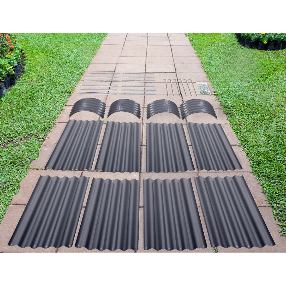 320X80X42CM Galvanised Raised Garden Bed Steel Instant Planter