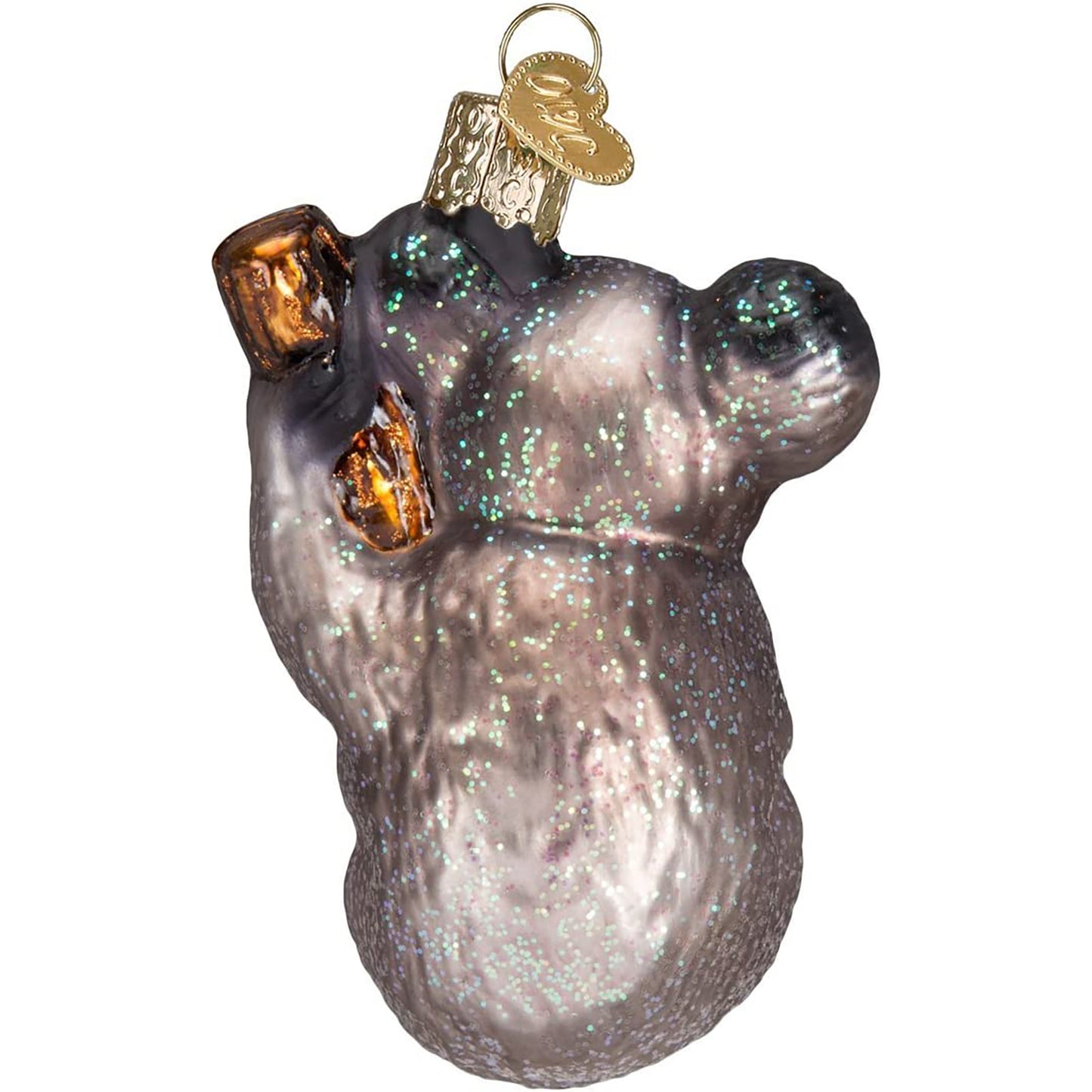 Wildlife Animals Glass Blown Ornaments for Christmas Tree Koala Bear - Red