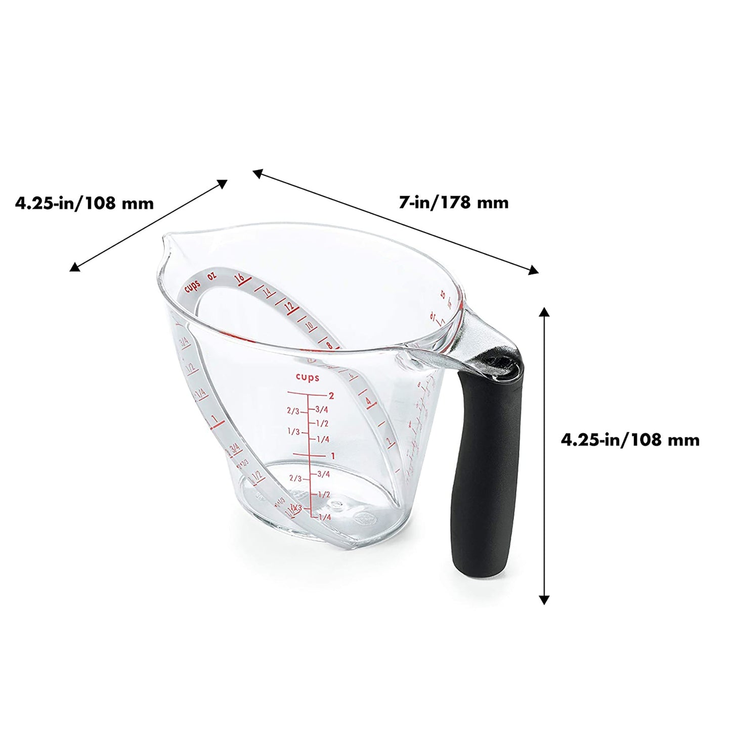 BPA Free Angled Clear Measuring Cup - 500 ML
