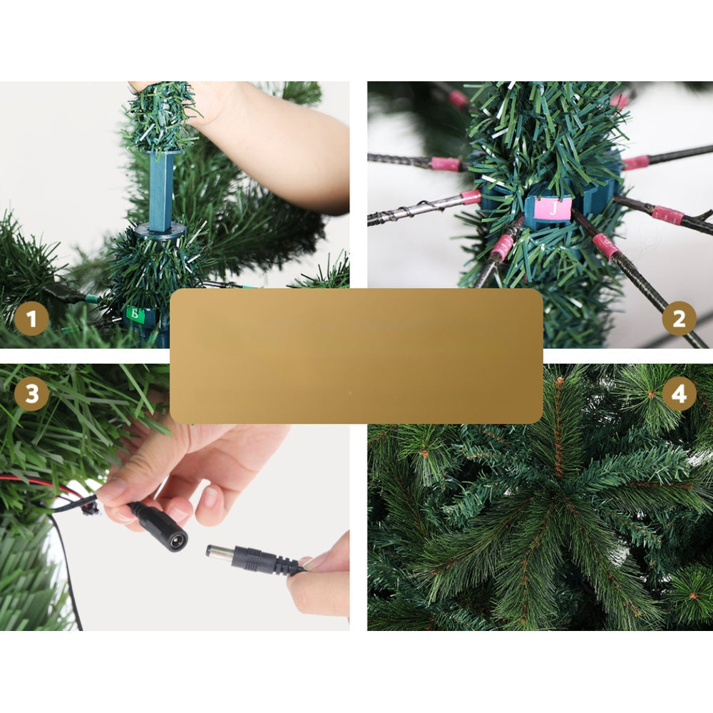 Christmas Tree Xmas Decorations Pine Needle 1584 Tips - 2.1m