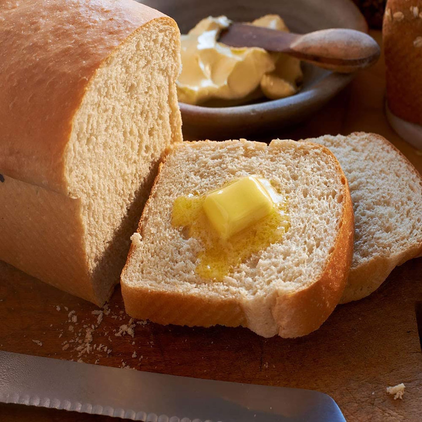 Warm Buttered Bread Glass Jar Apothecary Scented Candle 21.25 oz - Brown