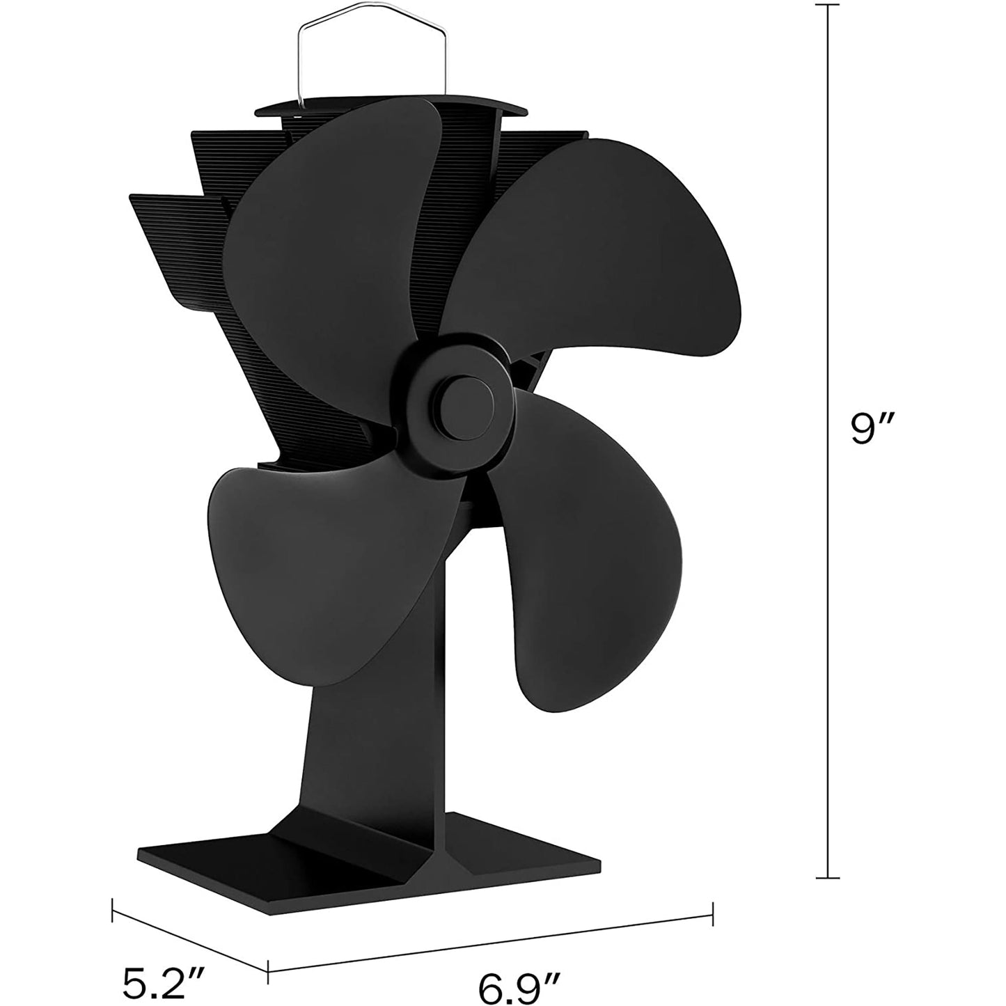 Low Maintenance Heat Powered Fan for Wood Burning Stoves or Fireplaces