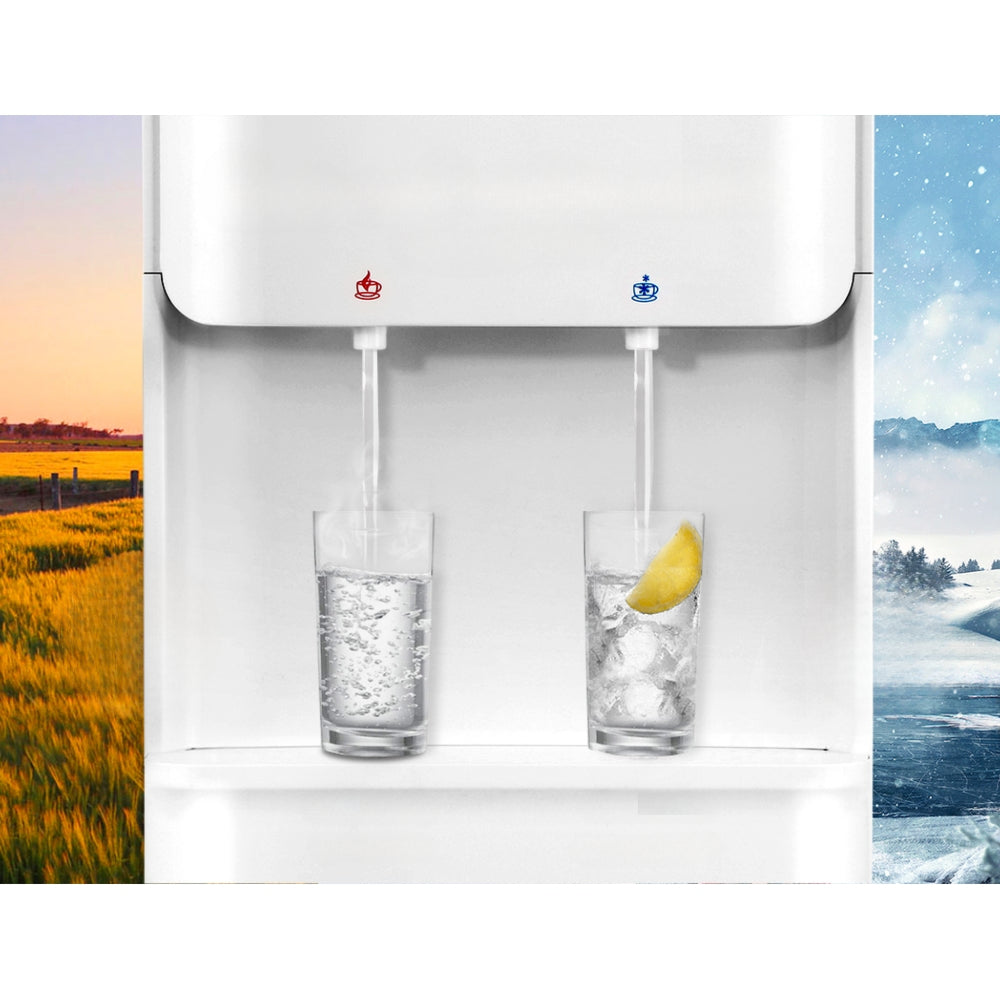 22L Water Cooler Dispenser Top Loading Hot Cold Taps Filter Purifier Bottle