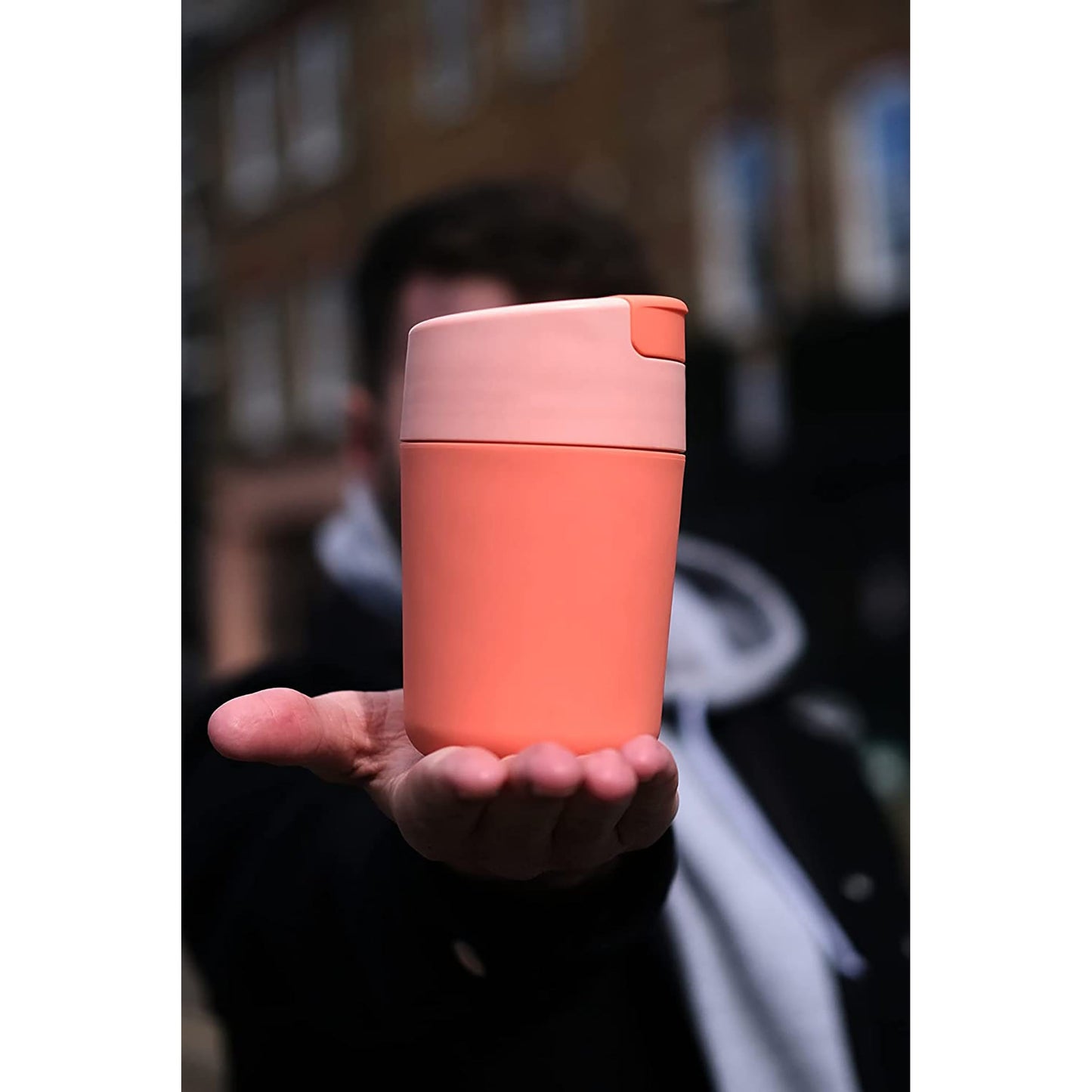 Leak Proof Sipp Travel Mug with Flip Top Cap 340 ml - Coral