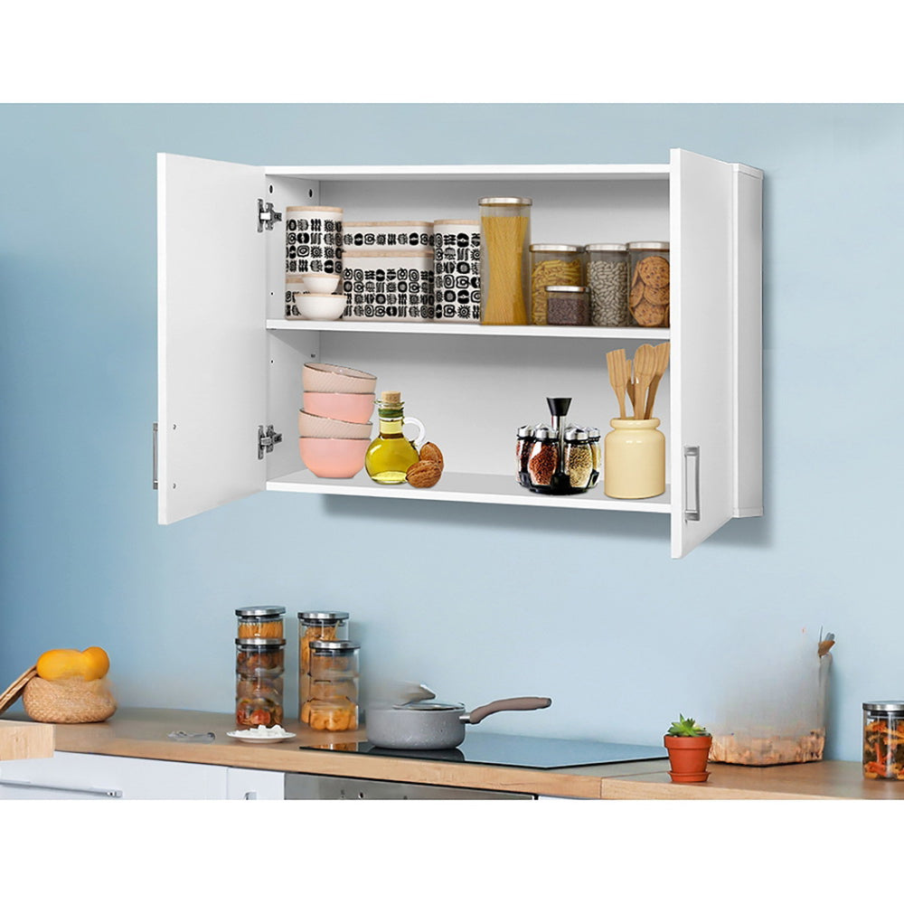 Wall Cabinet Storage Bathroom Kitchen Bedroom Cupboard Organiser White