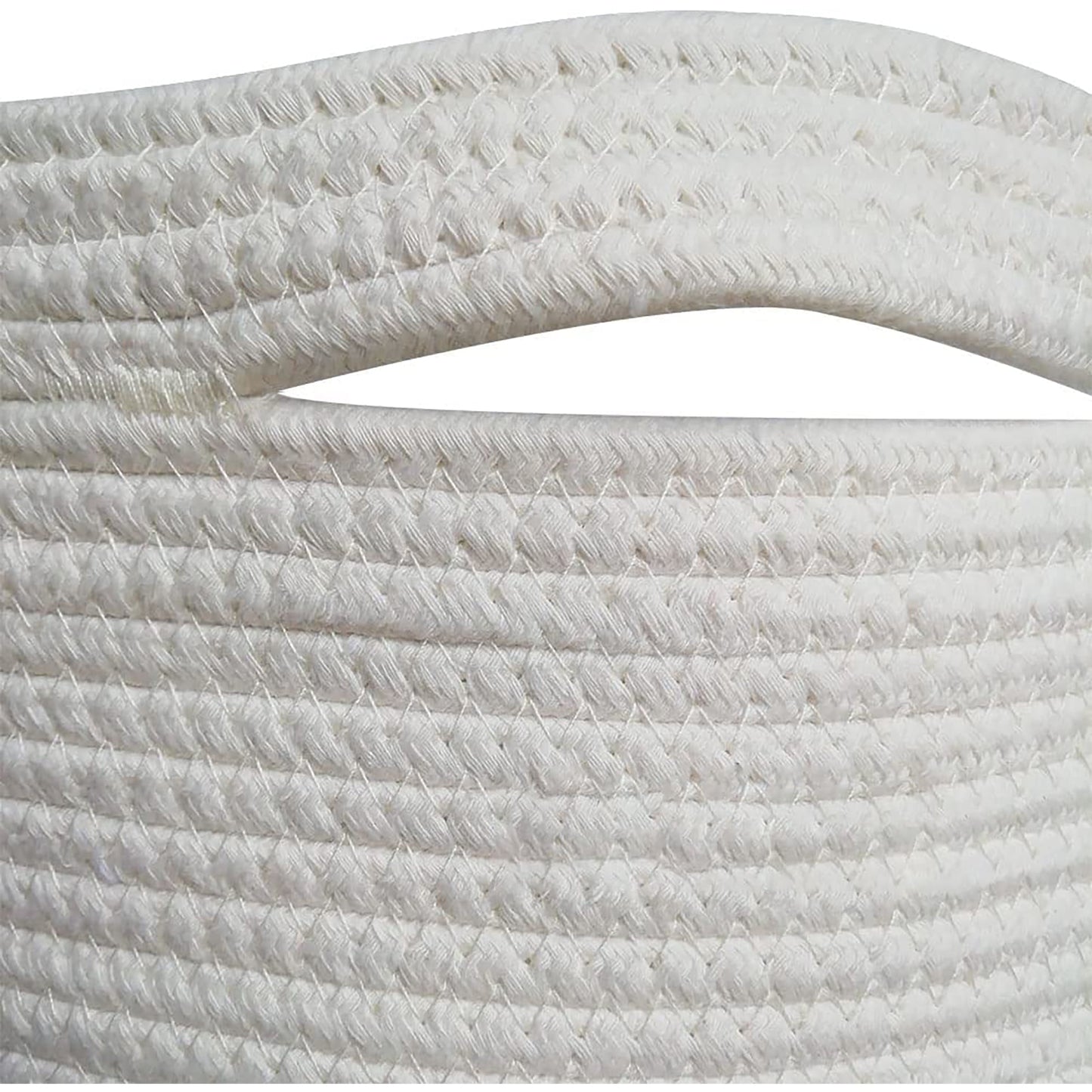 Extra Large Rope Woven Baskets with Handles for Living Room 22x22x14 - Brown