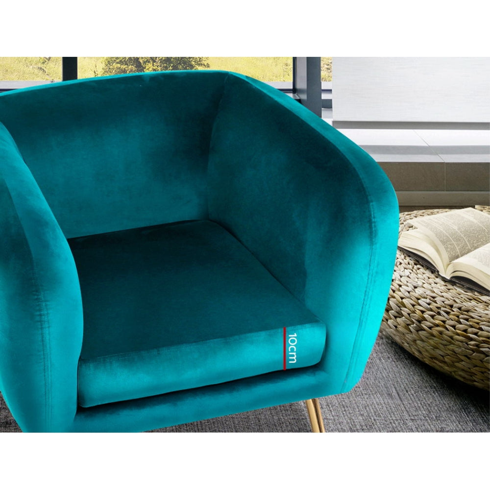 Armchair Lounge Sofa Arm Chair Accent Chairs Armchairs Couch Velvet Green