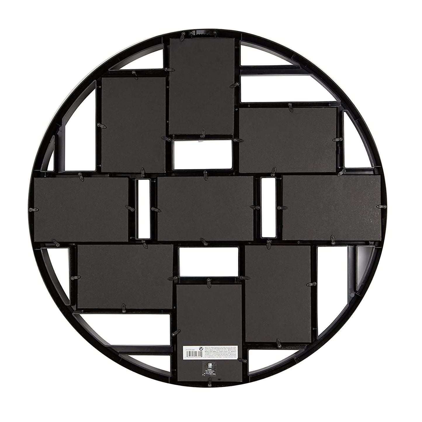 9 Opening Gallery Style Collage Wall Frame - Black