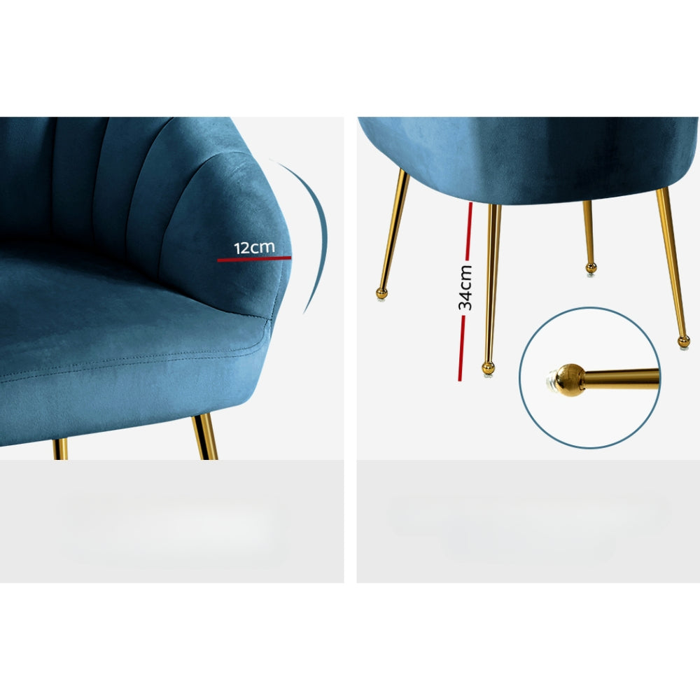 Armchair Lounge Chair Armchairs Accent Chairs Navy Blue Velvet Sofa Couch