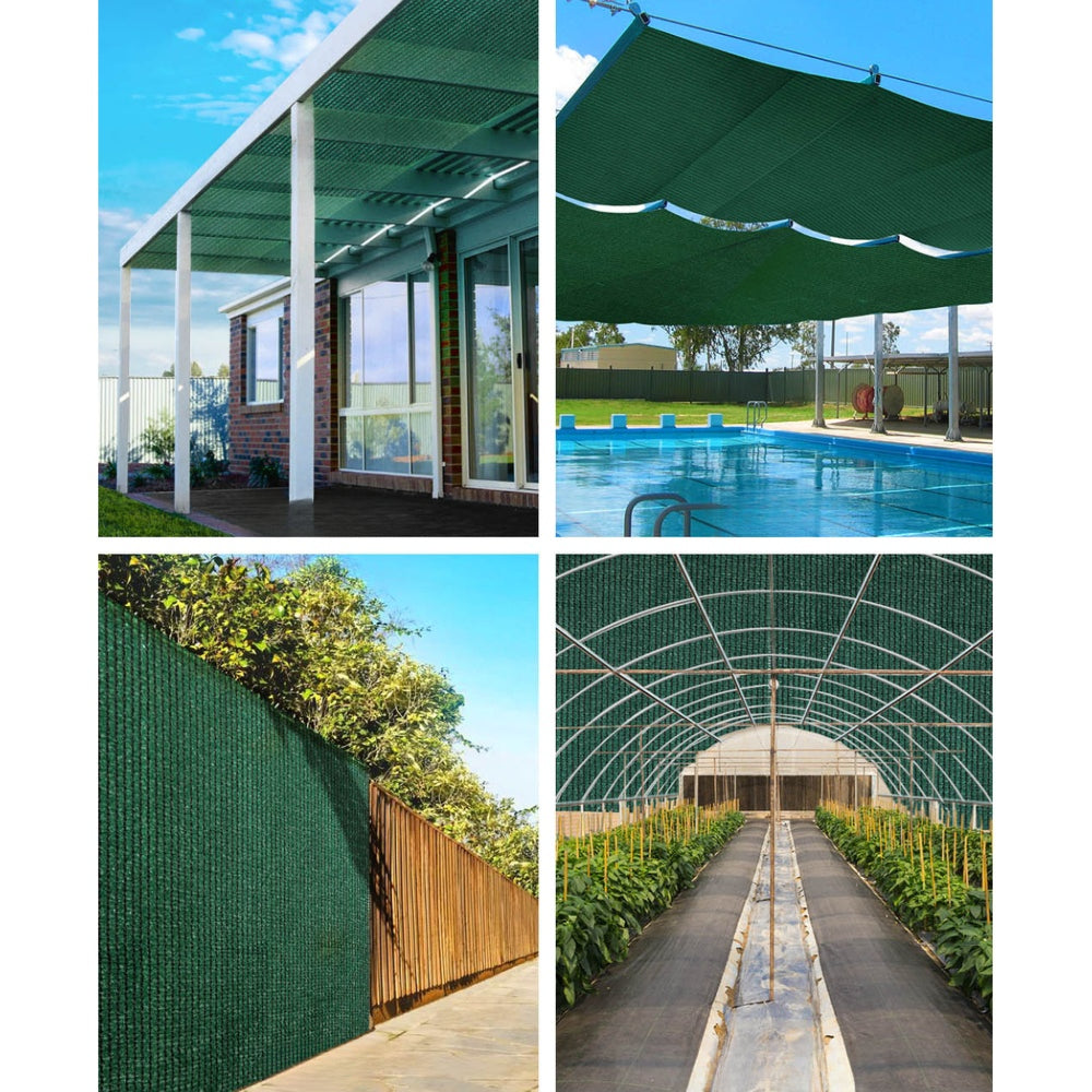 UV Sun Shadecloth Sail Roll Mesh Outdoor UV Green - 1.83x50m