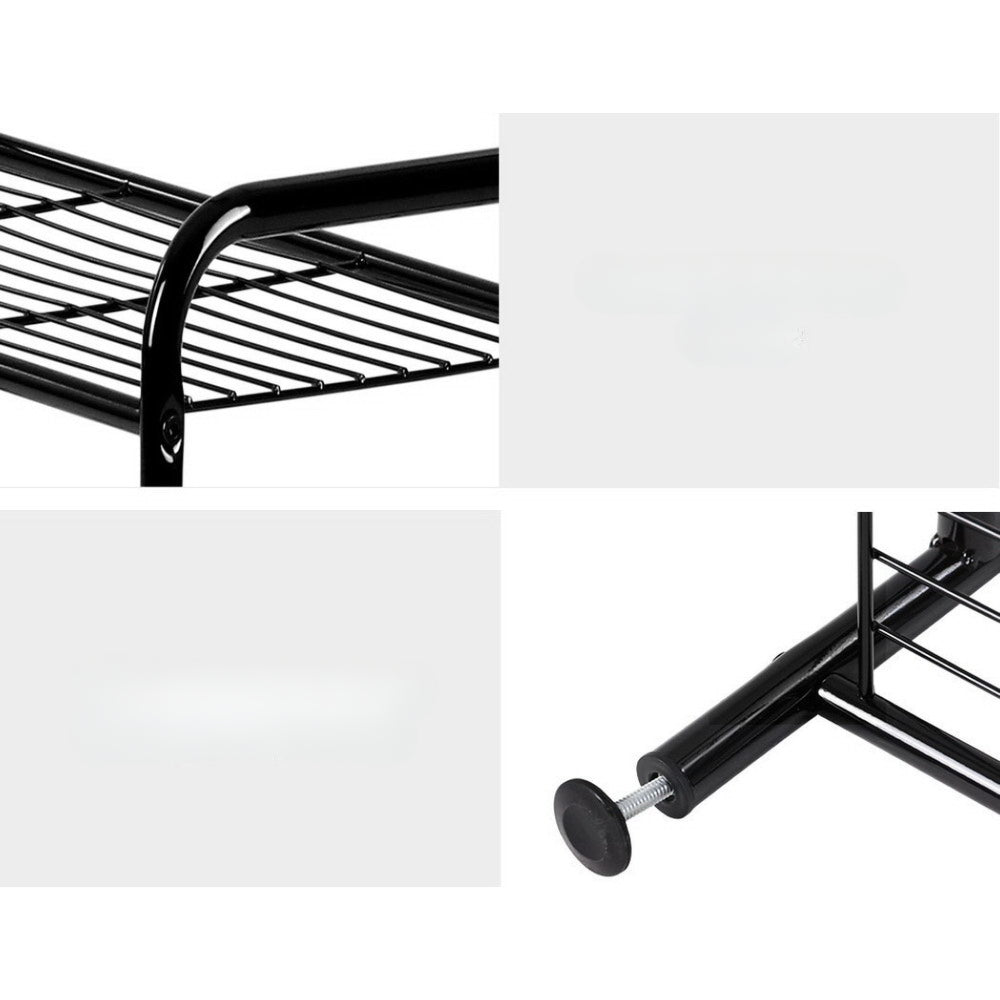 Clothes Rack Coat Stand Garment Portable Hanger Airer Organiser Shoe Storage Metal Black