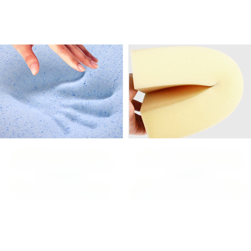 Bedding Memory Wedge Pillow Neck Back Support with Cover 2X - Blue