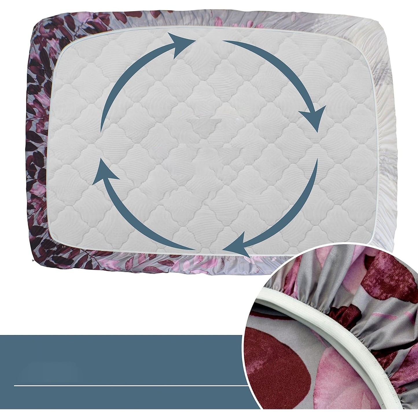 Soft and Lightweight Microfibre Deep Bed Sheet Set - Rosewood Pink