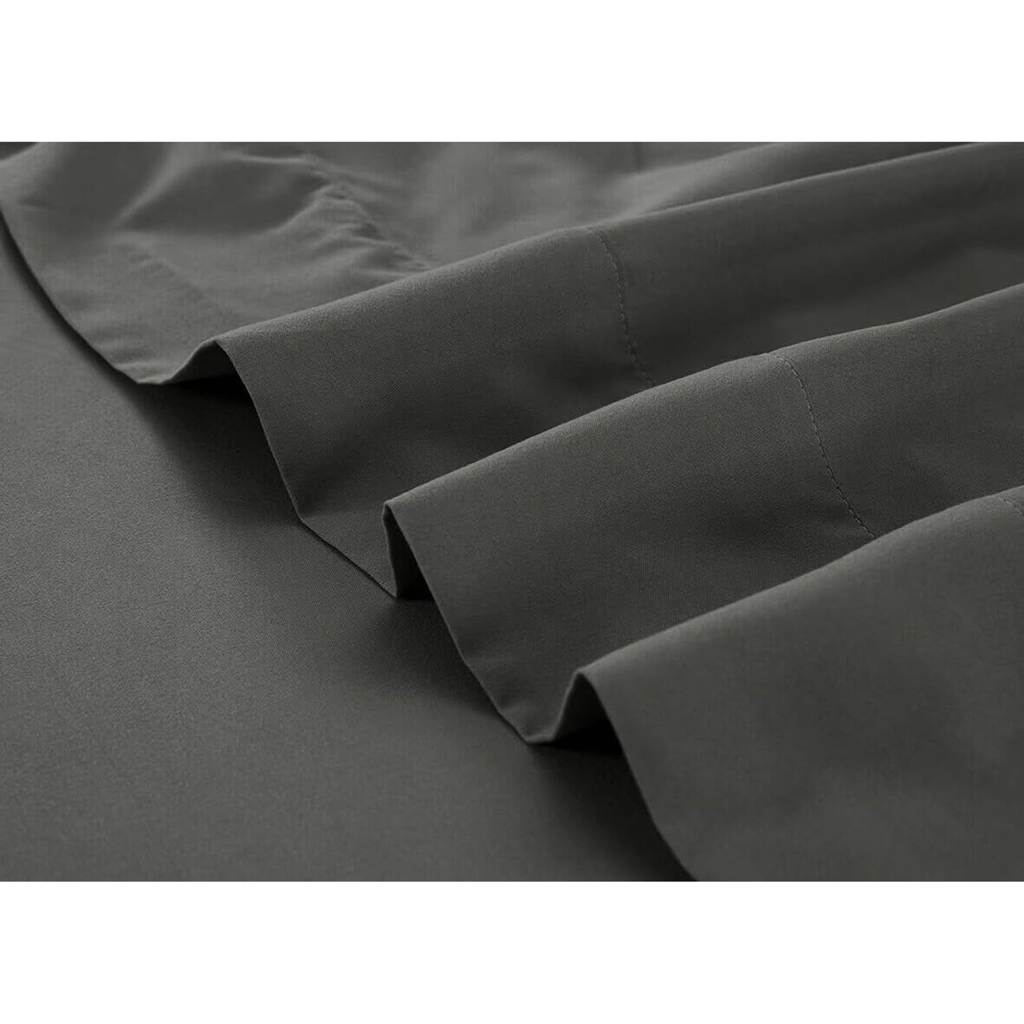 1000TC Luxurious Soft Microfibre Bed Sheet Set - Silver Grey